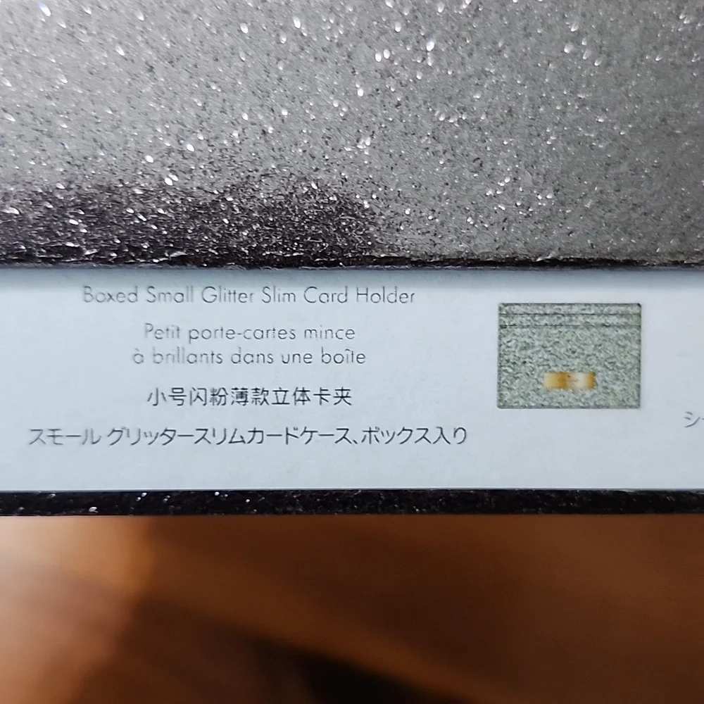 Kate Spade Glittery Green Seawater KENZIE Cardholder - Picture 7 of 7